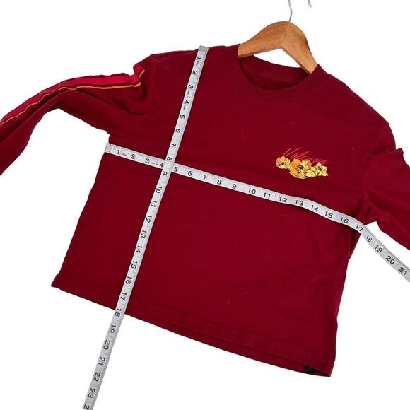 Volcom dark red long sleeve cropped tee size xsmall - Picture 4 of 6